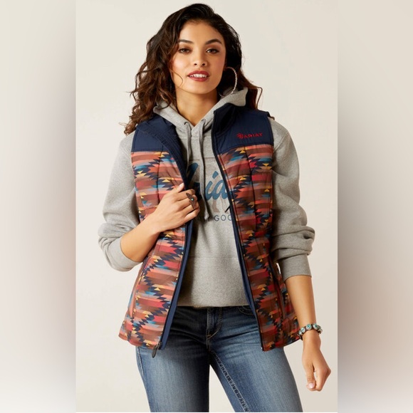 NWT Ariat Crius Insulated Vest-MIRAGE PRINT - Picture 2 of 11